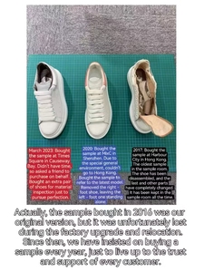 Canlin Baskets décontractées en cuir pour hommes et femmes, respirantes, légères, avec semelle intermédiaire en PVC, tendance mode, chaussures de marche, touche de luxe, nouveauté - Product Image 6
