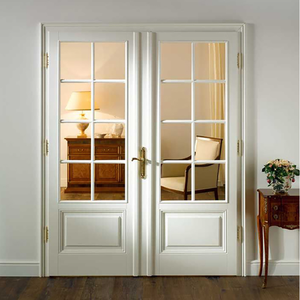 Porte française en <span class=keywords><strong>verre</strong></span> double trempé avec cadre en aluminium et bois, design luxueux, extérieur en <span class=keywords><strong>verre</strong></span> - Product Image 3