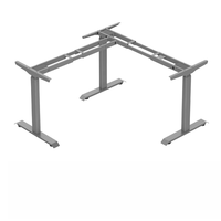 Cadre de bureau électrique ergonomique moderne à 3 pieds en forme de L, réglable en hauteur, pour position assise ou debout