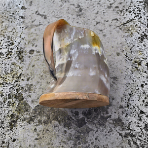 Tasse à thé artisanale en corne, forme naturelle, polie, écologique, compatible lave-vaisselle, motif uni, coffret cadeau pour fête - Product Image 1