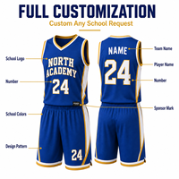 Conjunto de Uniforme de Baloncesto Reversible Personalizado de Doble Cara para Clubes Juveniles, Escuelas, Campamentos y Academias de Baloncesto del Reino Unido