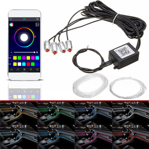 ADT - Guirnalda de Luces LED de Neón, Decoración para Automóvil, Cuerda Luminosa, Tubo, Cable, Tira LED Flexible - Product Image 4