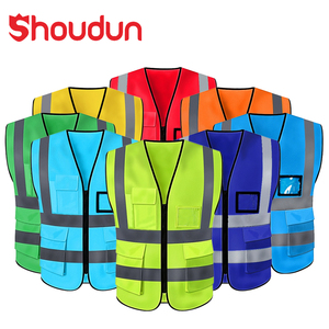 เสื้อกั๊กสะท้อนแสงความปลอดภัยสูงสำหรับผู้หญิงและผู้ชาย ความปลอดภัยสูง มองเห็นได้ชัดเจน มีกระเป๋าซิปด้านหน้า เหมาะสำหรับงานก่อสร้าง - Product Image 3