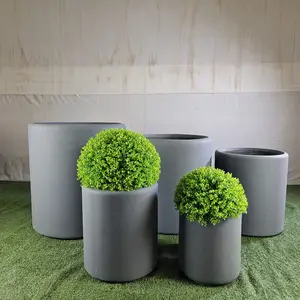 New Custom Design Small Cylinder Shape Modern Outdoor Flower Planter And Pots Indoor Home Plant Box For Flower