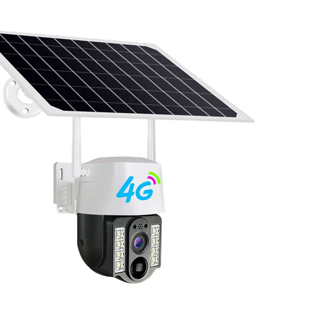 4G kamera surya Wifi pendeteksi gerakan PIR luar ruangan Panel Solaire nirkabel penglihatan malam Camara V380 Pro perlindungan keamanan CCTV