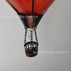 Solar Powered Flame Hot Air <b>Balloon</b> Lamp Glass Outdoor Garden <b>Decorative</b> Light - Product Image 4