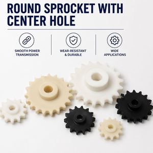 บริการขึ้นรูปเฟืองแบบฉีดขึ้นรูปด้วยเครื่องจักร FX Custom Sprocket  วัสดุไนลอน POM  พร้อมรูตรงกลาง สำหรับชิ้นส่วนส่งกำลังอุตสาหกรรม  แบบ OE - Product Image 1