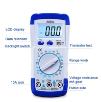 High Quality Cheap Lcd Digital Multimeter Ac Voltage Diode Frequency Multimeter Current Tester A830l