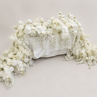Composition florale artificielle blanche de 1,8 m en cascade pour chemin de table de mariage, décoration de scène, d'hôtel et d'événements