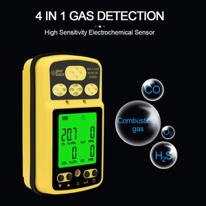 <span class=keywords><strong>SMART</strong></span> SENSOR Moniteur de gaz 4 en 1 O2 LEL CO H2S Détecteur de gaz Alarme rechargeable Analyseur de gaz avec fonction d'alarme de rétroéclairage ST8990 - Product Image 2