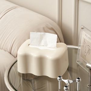 MONR Boîte à mouchoirs de bureau en plastique avec logo personnalisé Distributeur de mouchoirs vivants pour hôtel, maison, camping, fête, décoration de bureau - Product Image 1