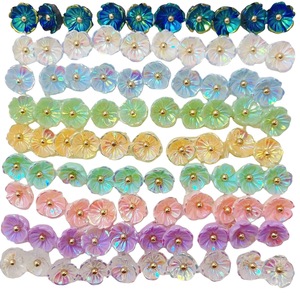 Resin <b>Flower</b> Pendant 8mm Ab Colorful Five Petal Charm For Jewelry Making Diy <b>Bracelet</b> Earring Accessories Unisex Spring 2024 - Product Image 5