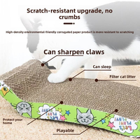 Griffoir pour chat moderne, OEM, durable, forme ondulée, résistant aux rayures, en carton ondulé, nouveau design, haute qualité, papier écologique