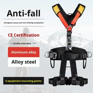 Tam Vücut Beş Noktalı Emniyet Kemeri Dağcılık Kaya Tırmanışı Acil Kurtarma Hızlı İniş Emniyet Halatı Seti - Product Image 1