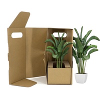 Carton ondulé recyclable imprimé personnalisé en gros Boîte de livraison d'emballage de plante en pot