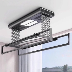 Balcony Ceiling-Mounted Dual-Layer Smart Voice-Controlled Adjustable <b>Lighting</b> Multi-Function Electric Clothes Drying Rack - Product Image 1