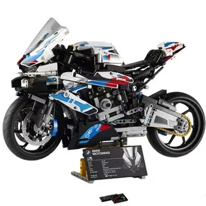 1920件技术M1000 RR 42130摩托车玩具模型赛车积木积木摩托车礼品套装42159