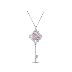 Collar de Plata de Ley S925 con Diseño Exquisito y Dulce, Cadena para Clavícula con Colgante de Tulipán, Mariposa y Flor, Collar de Moda - Product Image 5