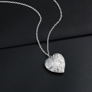 Collana con Ciondolo a Cuore <span class=keywords><strong>Portafoto</strong></span> Moderno in Argento Ecologico per Sublimazione di Gioielli Personalizzati - Product Image 4