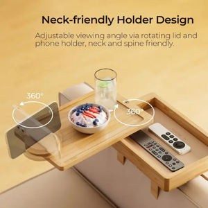 Salon <span class=keywords><strong>canapé</strong></span> accoudoir <span class=keywords><strong>plateau</strong></span> avec tiroir télécommande boîte de rangement Table mobile en bois - Product Image 2