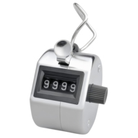 Mini ABS mécanique 4 numérique main doigt minuterie de comptage manuel Max. Compteur de pointage de main réglable 9999 avec bouton de réinitialisation