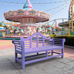 <span class=keywords><strong>Banc</strong></span> d'extérieur en aluminium avec dossier incurvé en forme de vague, revêtement fluorocarboné, résistant aux intempéries, pour place publique et site touristique - Product Image 3