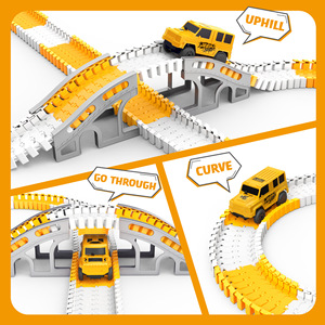 Jouets de piste en plastique flexible, assemblage DIY, voitures électriques sur piste, <span class=keywords><strong>mini</strong></span>-trains, ensembles de pistes, jeux éducatifs, jouets pour garçons, cadeau - Product Image 5