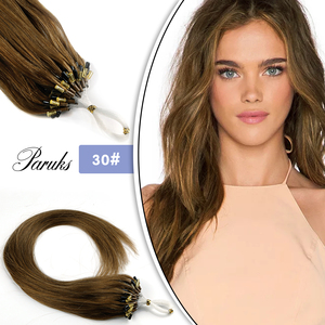 K.SWIS <b>Micro</b> Ring Hair <b>Extensions</b> 100% Virgin Human Hair No Glue No Tape Glue <b>Micro</b> Beads Link Soft Durable Wholesale For Salon - Product Image 5