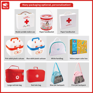 <span class=keywords><strong>Juego</strong></span> de Doctor de Madera para Niños, Kit de <span class=keywords><strong>Juego</strong></span> de Imitación con Caja de Plástico, Simulación Médica, Regalo para Niñas - Product Image 5