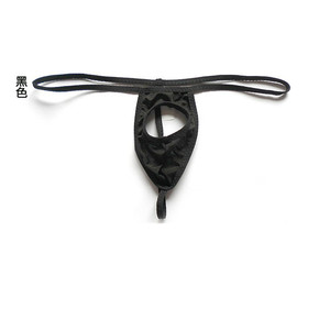 <b>Men's</b> Breathable Mesh <b>Thong</b> Underwear Black Spandex Summer Wear - Product Image 5