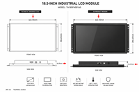 Module LCD IPS FHD 1920x1080 de 18,5 pouces / Carte de contrôle VGA Rétroéclairage LED intégré Luminosité 300 Affichage industriel à cadre ouvert TMK