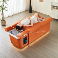 Chaise de salon de luxe inclinable, dossier électrique réglable, levage, lavage de cheveux, bain de pieds, massage thaïlandais, lit de spa pour la tête