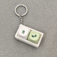 Accessoire de clavier DIY personnalisable en acrylique PVC, porte-clés avec impression UV, dessin animé, étanche, pour soulager le stress