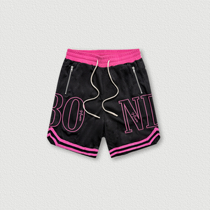 Shorts de basket-ball en maille respirante à taille mi-haute décontractés en polyester 100% avec logo brodé personnalisé pour hommes - Product Image 1