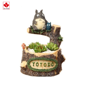 Vaso di fiori in resina Totoro personalizzato cartone animato vaso fioriera vaso da giardino decorazione regalo - Product Image 4