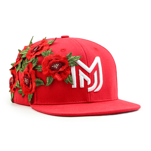 Wholesale Outdoor Sport Hat Flat Brim Snapback Baseball Cap with Custom 3D Embroidery logo
