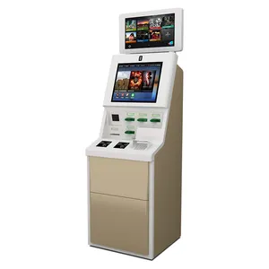 Çin'de ATM makinesi üretici nfc kart okuyucu barkod tarayıcı metal tuş takımı yeni self servis banka için kiosk