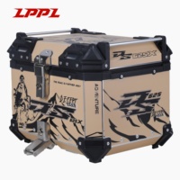 Ensemble de bagages moto en alliage d'aluminium à faible teneur en aluminium, protection toutes saisons, 45L+38L+32L, coffre arrière pour scooter