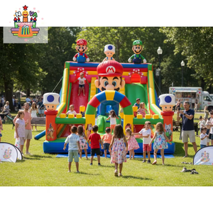 Château gonflable combiné avec toboggan <span class=keywords><strong>Mario</strong></span>, châteaux gonflables avec toboggan, maison de rebond <span class=keywords><strong>Mario</strong></span>, aire de jeux gonflable en plein air pour enfants - Product Image 3