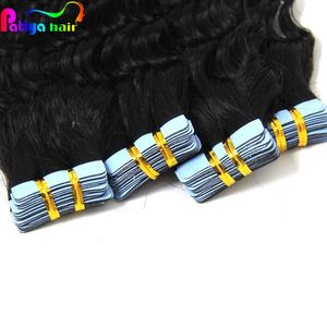Extensiones de Cabello Humano con Cinta Adhesiva Invisible, Rizado Profundo, Doble Trama, Muy Adhesivas, Cabello Virgen Peruano, Compra Directa de Fábrica - Product Image 3