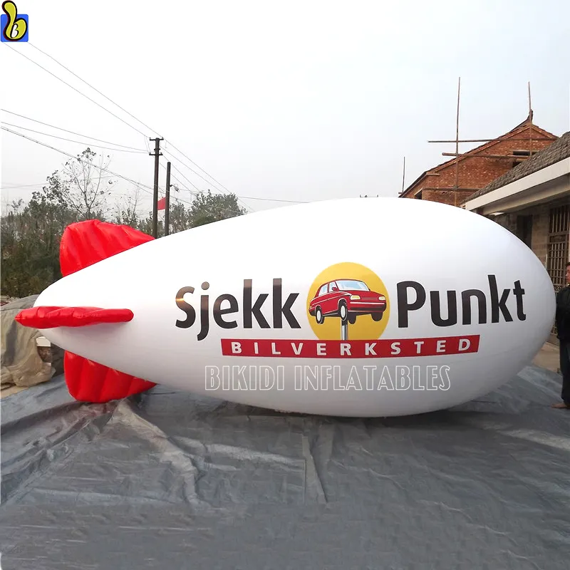 23 फुट लंबा inflatable ब्लींप गुब्बारा, हीलियम टसेपेल्लिन inflatable बिक्री के लिए हवाई पोत K7013