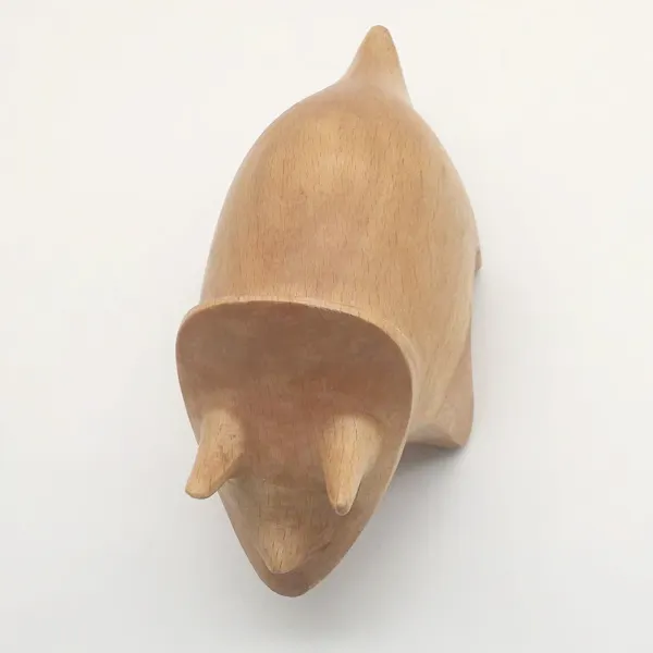 Décoration de noël 3D sculpture en bois artisanat Triceratops à la main animaux sculptés