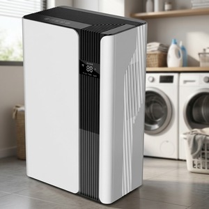 <span class=keywords><strong>Deshumidificador</strong></span> Eléctrico Portátil con Panel Blanco, Pantalla de Temperatura y Humedad Dual, Filtro de Carbón y Luz Ambiental <span class=keywords><strong>para</strong></span> el Hogar - Product Image 6