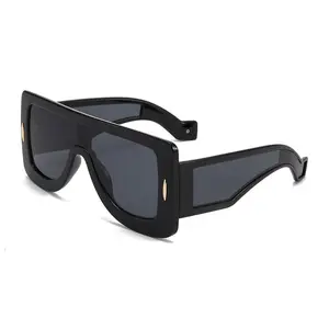 Оптовая продажа, солнцезащитные очки большого размера, новый дизайн, роскошные ветрозащитные очки с защитой от синего цвета, модные уличные очки Gafas De Sol