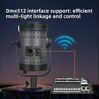 Éclairage photo pour diffusion en direct, lumière douce de studio, lumière de beauté 200W haute puissance AC dimmable 2700-6500K, 12 lumières