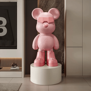 Statue d'ours en briques de fibre de verre, modèle artisanal, option de couleur personnalisée, installation artistique pour centre commercial, aménagement paysager, hall d'hôtel - Product Image 6