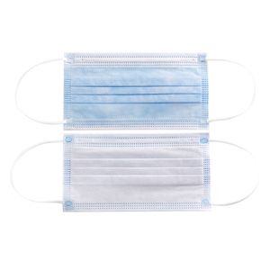 Haixin หน้ากากอนามัยทางการแพทย์แบบมีสายคล้องหูผ้าใยสังเคราะห์มืออาชีพหน้ากากอนามัย3ชั้นแบบกำหนดเองหน้ากากอนามัยสีฟ้า - Product Image 3