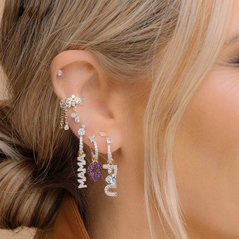 Piccoli orecchini a cerchio da donna, in argento Sterling