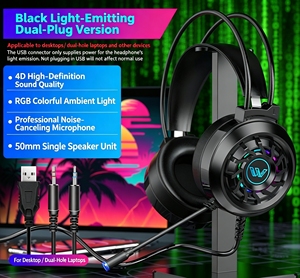 Auriculares con Cable para Juegos, Auriculares para Juegos con Micrófono para PS4/PS5/Xbox - Product Image 1