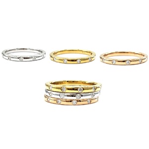 Bague d'éternité classique sur mesure en or rose massif 18 carats, sertie de diamants véritables, pour femme, idéale pour les fêtes et les anniversaires - Product Image 4